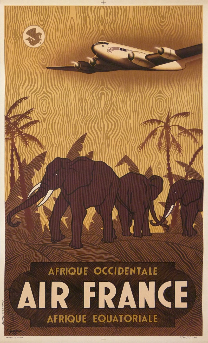 For sale: AIR FRANCE AFRIQUE OCCIDENTALE EQUATORIALE  ÉLÉPHANTS AUX GRANDES OREILLES