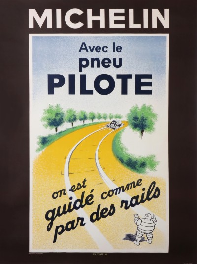 For sale: MICHELIN BIBENDUM // AVEC LE PNEU PILOTE ON EST GUIDE COMME PAR DES RAILS